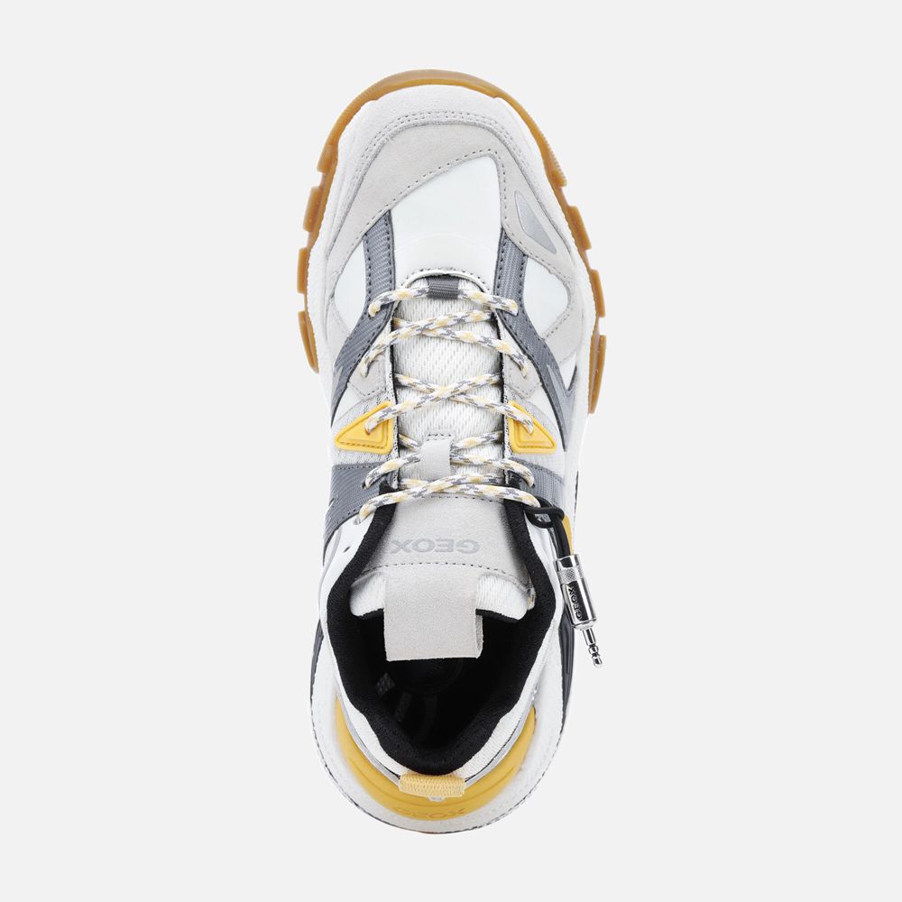 Tenis Geox Homem Branco/Amarelas - T01 Phonica - AFRKO5789